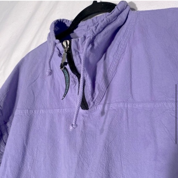 Vintage Honey-Komb EzzeWear Purple 1/4 Zip Top S - Picture 7 of 15
